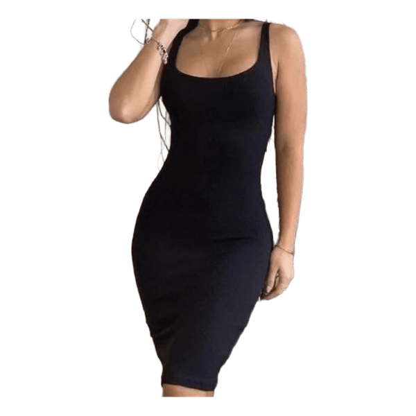Robe noire moulante