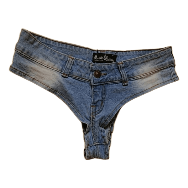Blue denim shorts