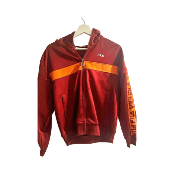 Maroon zip-up hoodie
