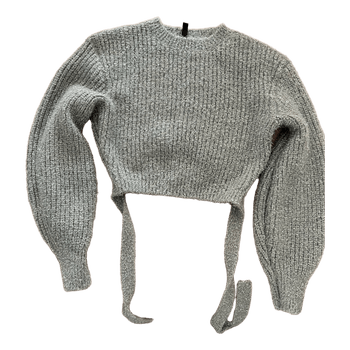 Grey glitter knit sweater