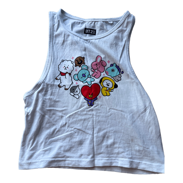 White BT21 tank top
