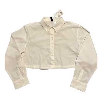 White cropped shirt