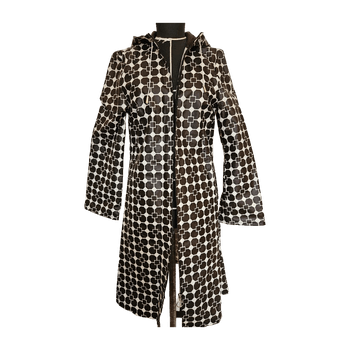 Nanso brown patterned raincoat