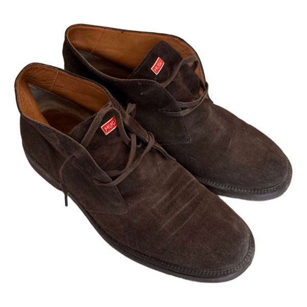 Brown suede desert boots