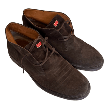 Brown suede desert boots