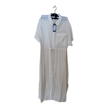 White shirt midi dress