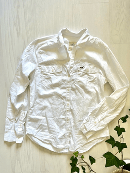 Hollister kauluspaita valkoinen
