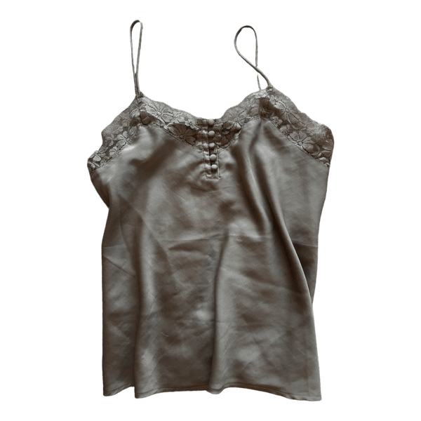 Grey lace camisole top