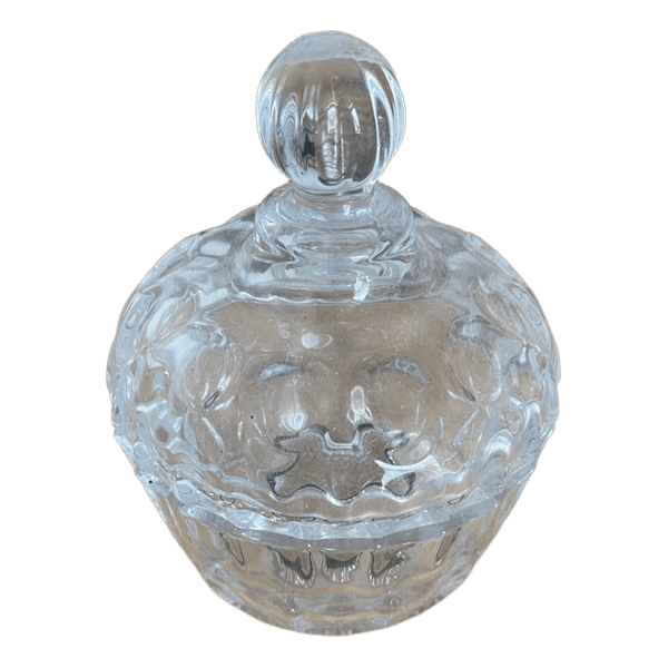 Glasbonbonniere med låg