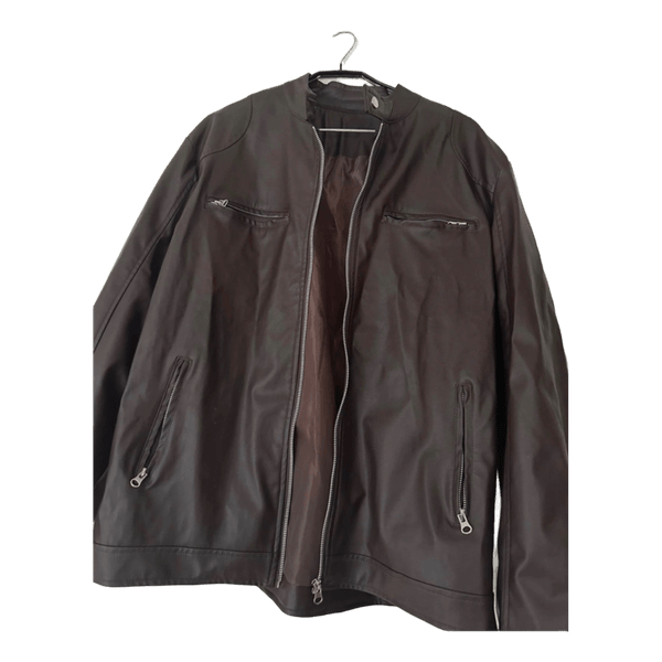 Brown faux leather jacket