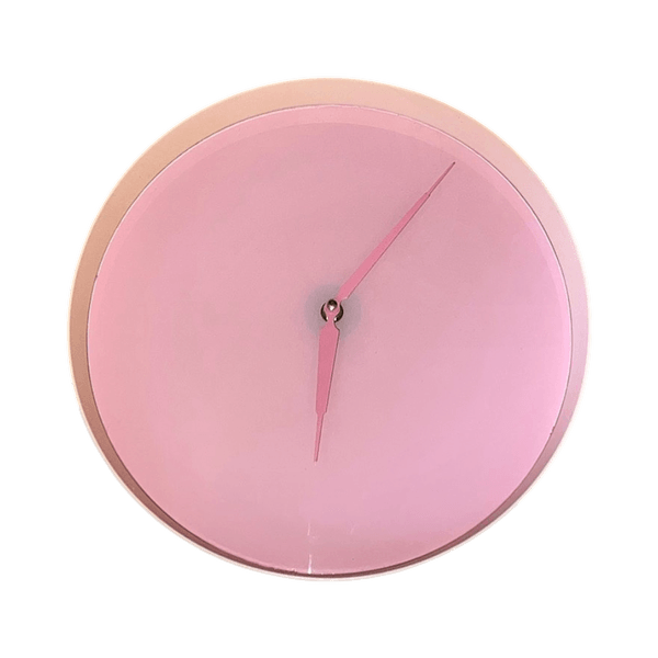 Pink wall clock