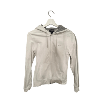 White zip hoodie