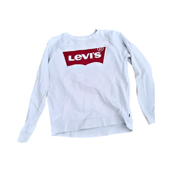 Levis valkoinen logo collegepaita
