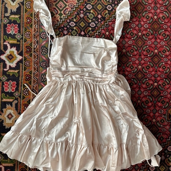 Lucy In The Sky Fit and Flare satin mini dress