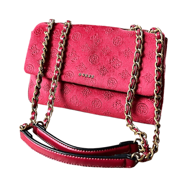 GUESS Red handbag with chain strap