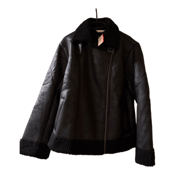 Black faux leather jacket