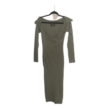 Missguided khaki midi dress