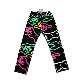 Billionare boys club all over running dogs jeans