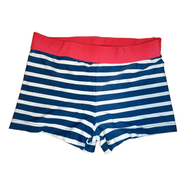 Striped swimming shorts