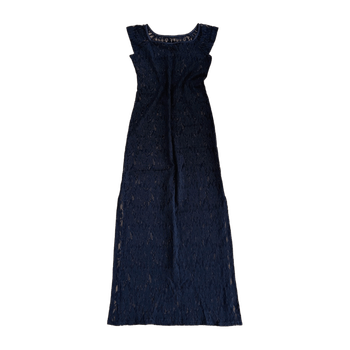 Black lace midi dress