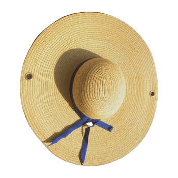 Vintage straw hat with wide brim