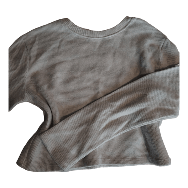 Beige ribbicollegepaita