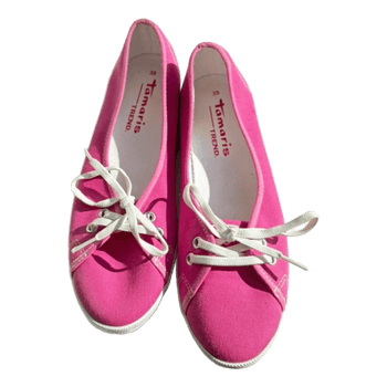 Pink Tamaris canvas sneakers