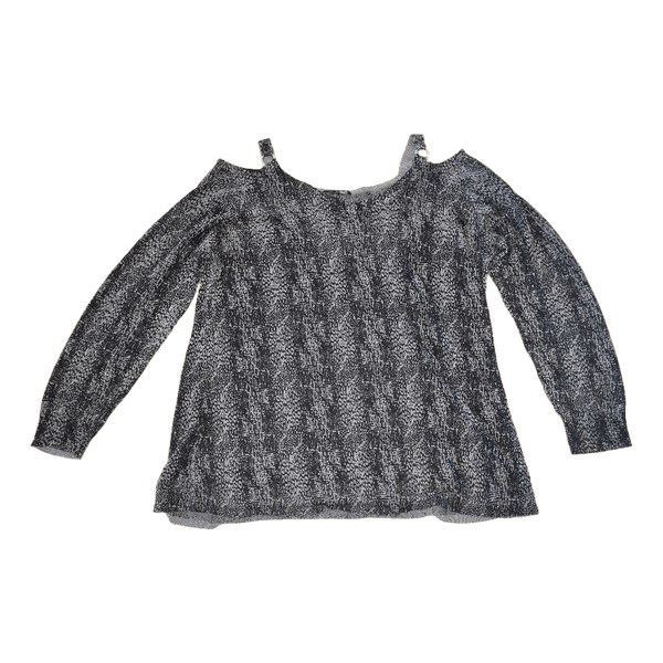 Lane Bryant, cold shoulder jumper animal print