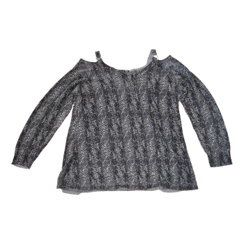 Lane Bryant, cold shoulder jumper animal print