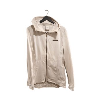 White A-Z sports style slim-fit hoodie