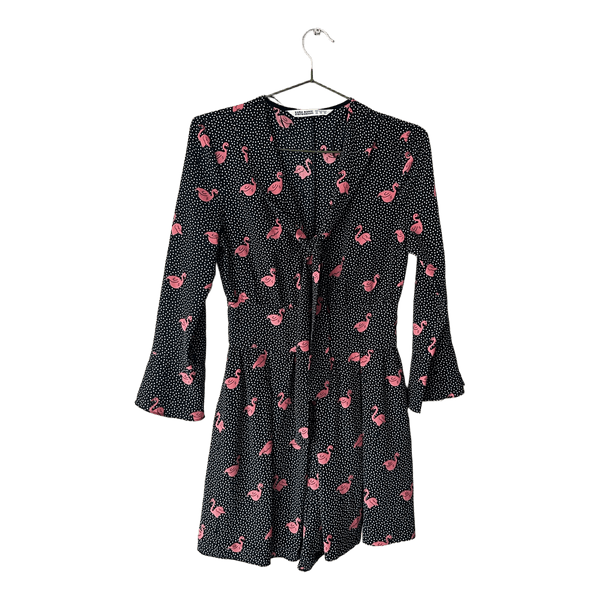 Zara flamingo print playsuit