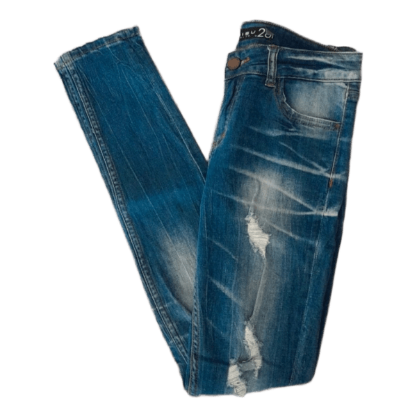 Siniset revityt skinny farkut