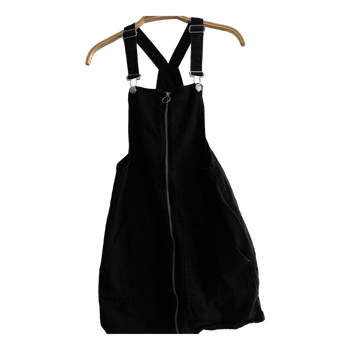 Black denim dress
