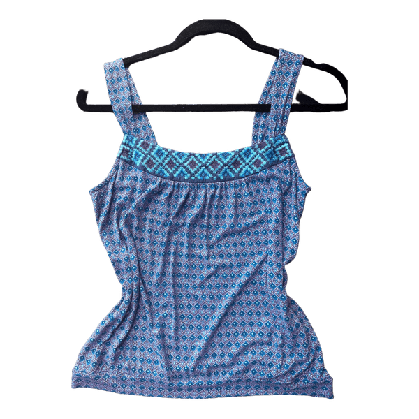 Monsoon blue patterned tank