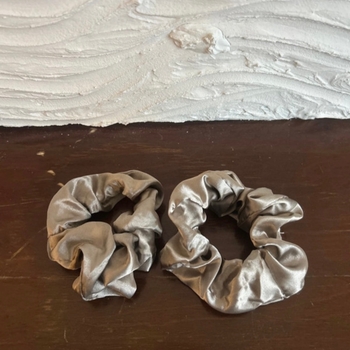”Satin” hair scrunchies, 2 pcs