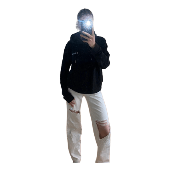 Black cotton hoodie