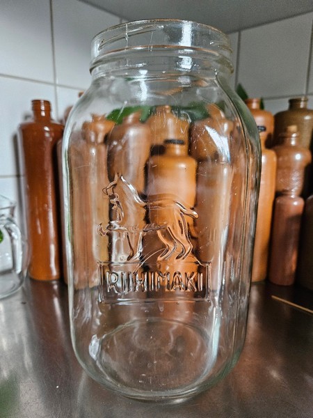 5l Riihimäen lasi keräily Ilves tölkki astia astiat