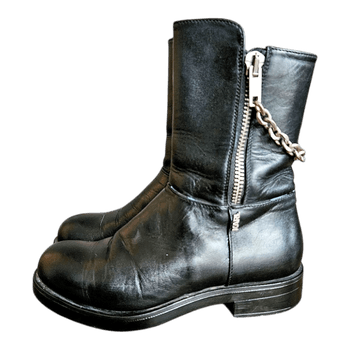 Karl Lagerfeld Leather Boots 36 – Biker Moto Rock Chic Streetwear