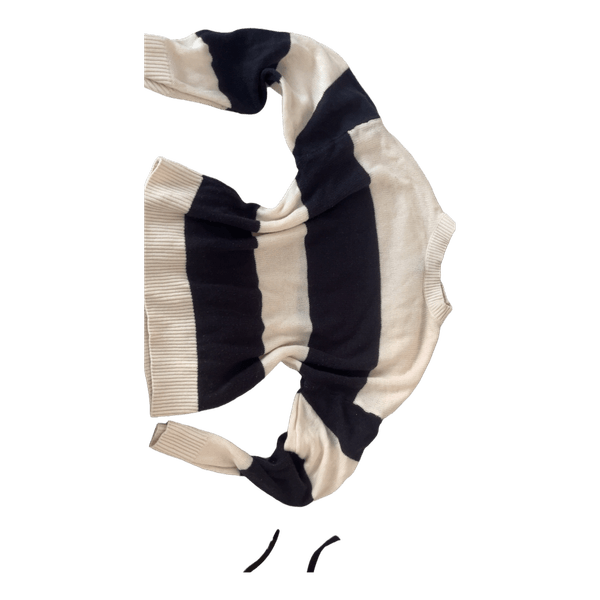 Striped cream black sweater