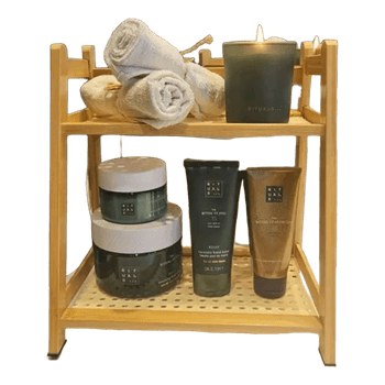 Bamboo bathroom / kitchen / makeup shelf