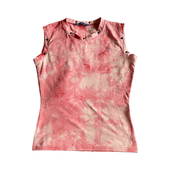 Pink tie-dye sleeveless top