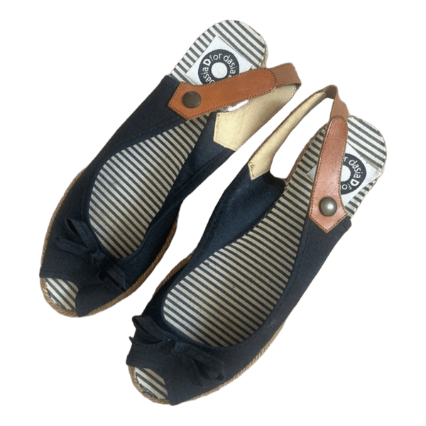 Sort kilehæl sandal