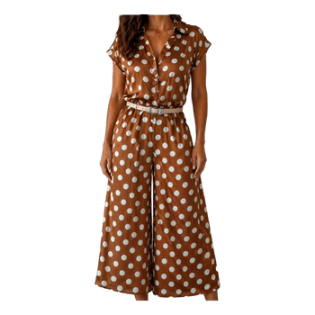 Laisvo kirpimo kombinezonas šokoladospalvos M/L