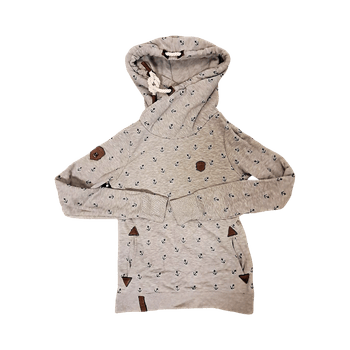 Grey patterned hoodie