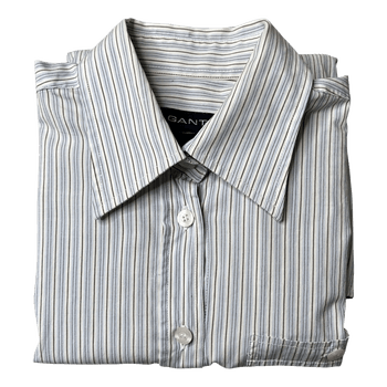 Gant Striped Blue White Button Up Career Shirt M
