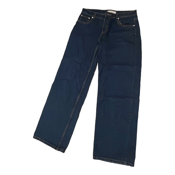Mørkeblå wide leg jeans