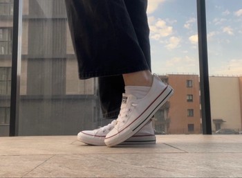 White Converse sneakers