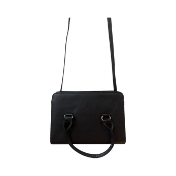 Black structured shoulder bag