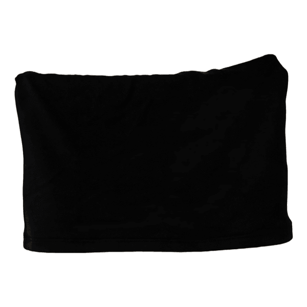 Black strapless top