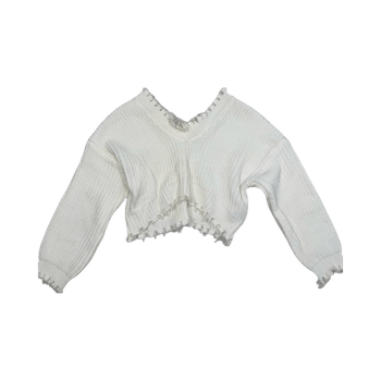 Valkoinen cropattu neule